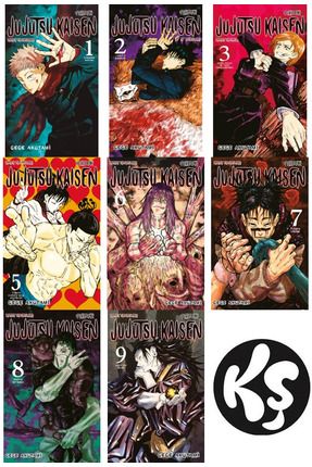 Jujutsu Kaisen 1-2-3-5-6-7-8-9 manga seti (8 kitap)