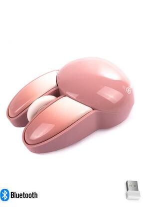 Sevimli Tavşan 3D Pembe Mouse Bluetooth + 2.4G Dual Mode