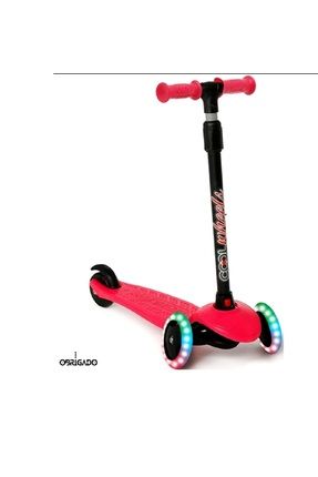 Led Işıklı 3 Tekerlekli Cool Wheels Yükseklik Ayarlı Katlanabilir Pembe Çocuk Scooter
