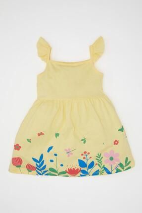 Kız Bebek Çiçekli Kolsuz Elbise C0285A524SM
