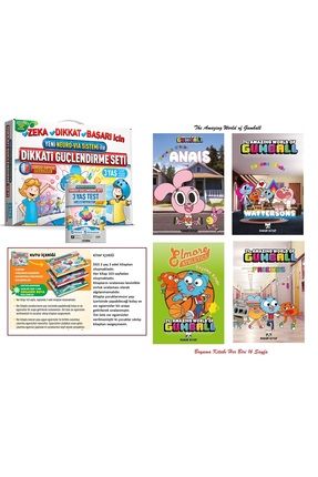 Adeda Dikkati Güçlendirme Seti 3 Yaş ve Yaprak Test İle Cartoon Network Boyama Kitabı 4 Ad Kitap Hed