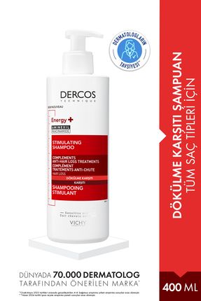 Dercos Energy+ Saç Dökülmesine Karşı Güçlendirici & Hacim Veren Şampuan 400 ML