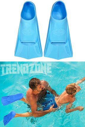 Mavi Havuz Ve Deniz Yüzücü Ayak Paleti - Taşıma Çantalı Çocuk Yüzme Paleti