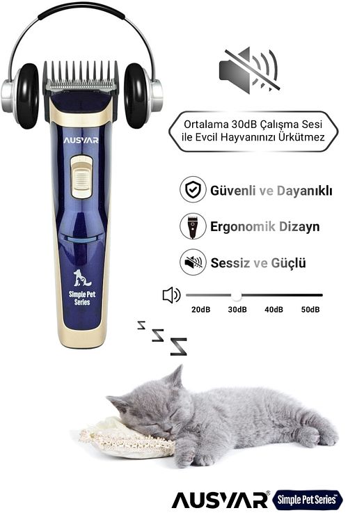 Ausvar Simple Pet Series Sarjli Kedi Kopek Tiras Makinesi Evcil Hayvan Tuy Kesme Tras Makinasi Fiyati Yorumlari Trendyol