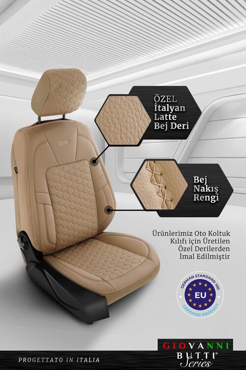Deluxe Boss Fiat Doblo Combi Uyumlu Deri Oto Koltuk Kilifi Giovanni Butti Diamond Serisi Dm11 Bej Fiyati Yorumlari Trendyol