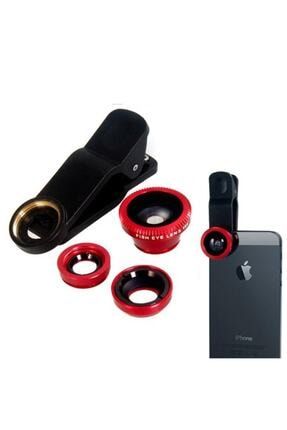 Üniversal 3 Lü Telefon Lensi Balık Gözü&geniş Açı&makro Lens