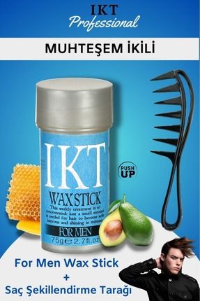 Professionnel For Men Hair Stick Wax + Saç Şekillendirme Tarağı