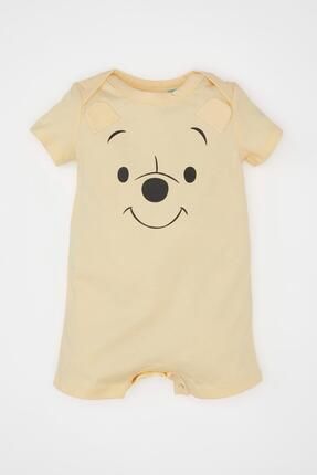 Erkek Bebek Yeni Doğan Disney Winnie The Pooh Penye Kısa Kollu Tulum C2748A524SM