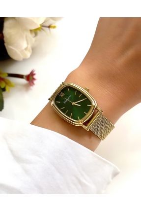 FERRUCCİ- hasır kordon- yeşil iç kadran-kadın kol saati-