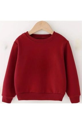 Düz renk kız/erkek çocuk kışlık Sweatshirt