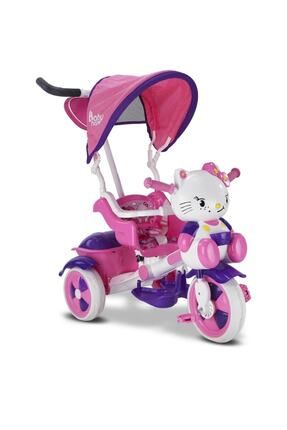 Kız Bebek Pembe 2020 Model Çantalı Kety Üç Teker Ebeveyn Kontrollü Arkadan Itmeli Bisiklet 135