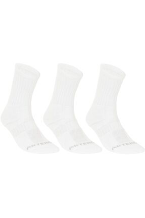 Artengo Tenis Çorabı - Uzun Konçlu - 3'lü Paket - Beyaz - Rs 500