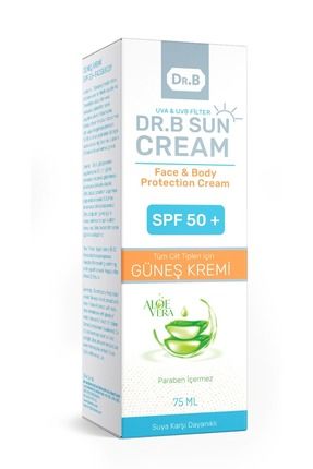Dr.b Sun Cream Tüm Cilt Tipleri Için Özel Aloe Vera Özlü Güneş Kremi 75 ml