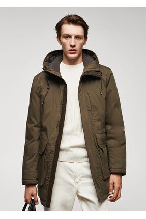 MANGO Man Haki Erkek Parka 57057705 Fiyat Yorumlar Trendyol