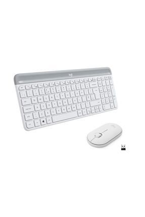MK470 Kablosuz İnce Türkçe Klavye Mouse Seti - Beyaz