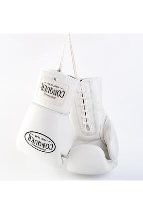 Beyaz White Laced Edition Pro Fight Premium Deri Boks Eldiveni Deri