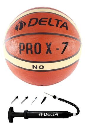 Pro X Deluxe Kauçuk 7 Numara Basketbol Topu + Top Pompası