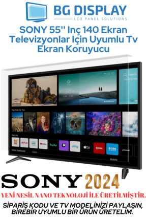 SONY 55'' Inç 140 Ekran Televizyonlar Için Uyumlu Tv Ekran Koruyucu
