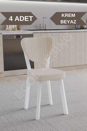 Elma Model Mutfak Sandalyesi Salon Sandalyesi Yemek Sandalyesi Cafe Restaurant Sandalyesi(4 ADET)