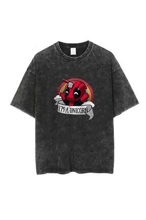 Toum Very Kind Y kamal Unicorn Unisex Eskitme T shirt Fiyat Yorumlar Trendyol