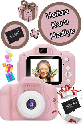 Çocuk Fotoğraf Makinesi 1080p Hd Kamera 4gb Hafıza Kartı