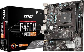 B450M-A Pro Max AM4 DDR4 3466/OC DVI HDMI M.2 USB3.2 mATX Ana Kart