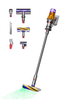 DYSON V12 Detect Slim Absolute Kablosuz Şarjlı Dikey Süpürge Sarı Nikel