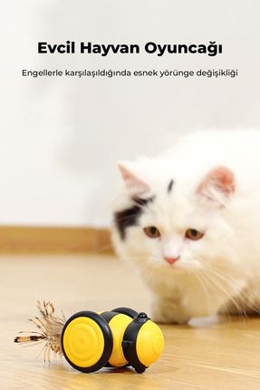 Hareketli Kedi Oyuncağı Sarı