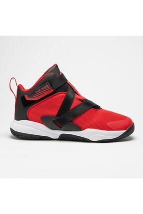 - Çocuk Basketbol Ayakkabısı Kırmızı Siyah Easy X