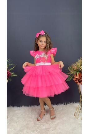 Kız çocuk abiye elbise barbie