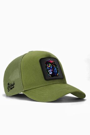 V1 Trucker Kids Aslan - 7bs Kod Logolu Unisex Açık Yeşil Çocuk Şapka (CAP)