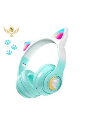 Rainwork Kedi Kulaklık 5.3 Bluetooth Akıllı Rgb Led Işık Detaylı Kablosuz Kedi Kulaklık Çocuk Yeni