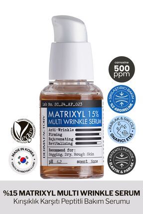 Kırışıklık ve Sarkmalar İçin Yüksek Etki Sağlayan Derma Factory Matrixyl %15 Serum