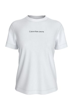 Kadın Marka Logolu Günlük Kullanıma Uygun Beyaz T-shirt J20j221065-yaf