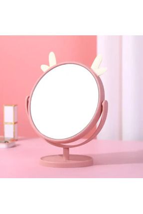 Geyik Kulaklıklı Dekoratif Masa Aynası Mu-50-pembe