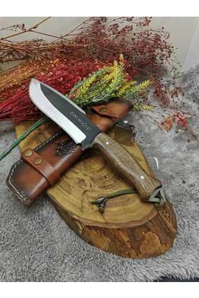 29 cm El Yapımı Paslanmaz Çelik Deri Kılıflı Avcı Bıçağı