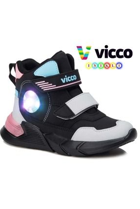 Vicco Sumo Işıklı Ortopedik Çocuk Bot SİYAH-PEMBE