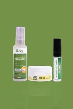 Face Peeling Gel 100 Ml- Egg White Pore Mask 50 ml - Argan Yağı Içerikli Kaş&kirpik 7ml