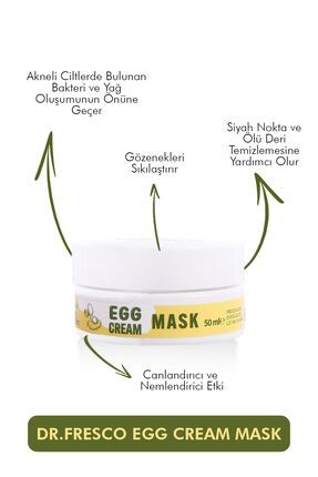 Egg White Pore Mask - Gözenek Sıkılaştırıcı Yumurta Akı Maskesi 50 ml