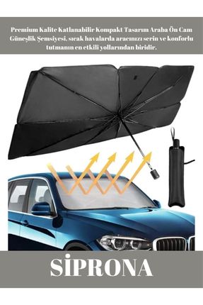 Premium Kalite Katlanabilir Kompakt Tasarım Araba Ön Cam Güneşlik Şemsiye Aksesuar