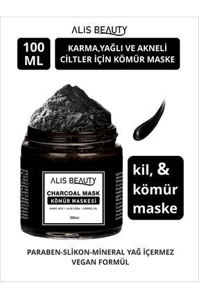 Siyah Nokta Karşıtı Işıltı Veren Kil-Kömür Maske