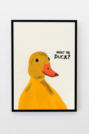 What The Duck? - Çerçevesiz Özgün Tasarım Tablo Poster Duvar Tablosu