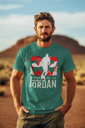 Biy Store Michael Jordan 23 numara forma basketbol tisort kad n erkek unisex t shirt ye il ti ort Fiyat Yorumlar Trendyol