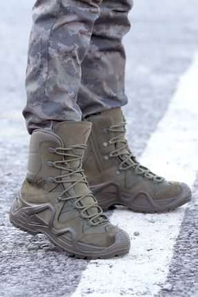 P1491 Meridyen Deri Erkek Askeri Bot Ayakkabı