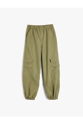 Basic Kargo Jogger Pantolon Beli Lastikli Cepli