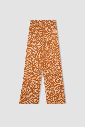 Defacto Wide Leg Desenli Cepli Yuksek Bel Geni Paca Uzun Boy Viskon Pantolon B4627AX24SM Fiyat Yorumlar Trendyol