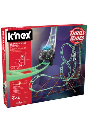 Knex looping light up roller coaster store