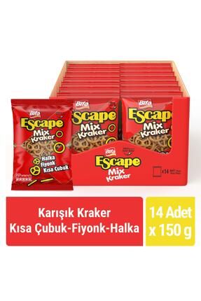 Escape Mix Kraker Kısa Çubuk - Fiyonk - Halka 150 gr X 14 Adet