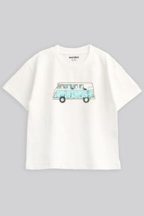 1- 5 Yaş Çocuk Baskılı Tişört Minibüs Baskılı Tshirt