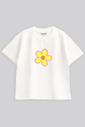1- 5 Yaş Çocuk Baskılı Tişört Çiçek Baskılı Tshirt